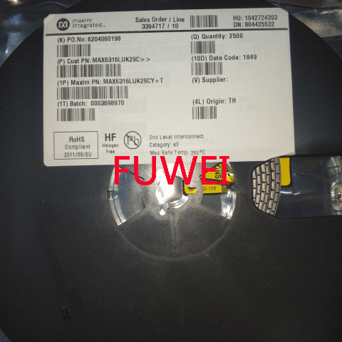 MAX6316LUK29CX+T